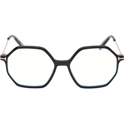 Tom Ford FT5952-B 001 Brille - Geometrischer Stil für Frauen Tom Ford FT5952-B 001 Brille - Geometrischer Stil für Frauen
