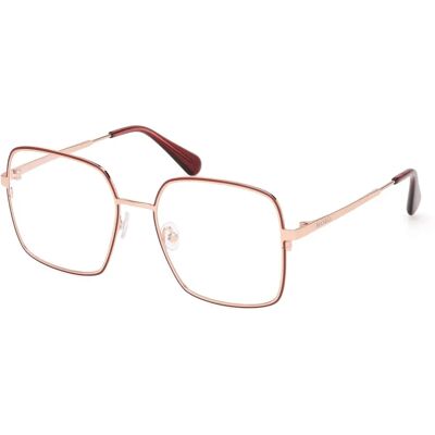 Max & Co MO5166 071 Bordeaux Monture en Métal Carrée - Montures de Lunettes - Publicité Max & Co MO5166 071 Bordeaux Monture en Métal Carrée - Montures de Lunettes - Publicité