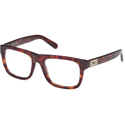 GCDS GD5039 donker havana Unisex Vierkante Acetaat Brillen - Brillen GCDS GD5039 donker havana Unisex Vierkante Acetaat Brillen - Brillen