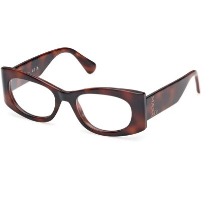 MAX&Co Damen MO5184 052 Havanna Occhiali Geometrici Moderni - Occhiali MAX&Co Damen MO5184 052 Havanna Occhiali Geometrici Moderni - Occhiali