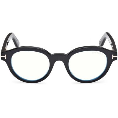 Okulary unisex Tom Ford FT6037-B - Vintage okrągłe czarne oprawki Okulary unisex Tom Ford FT6037-B - Vintage okrągłe czarne oprawki