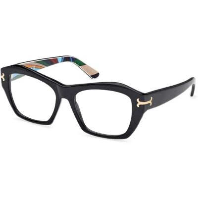 Pucci EP5264 005 Black Geometric Eyewear Frames - Eyewear Frames Pucci EP5264 005 Black Geometric Eyewear Frames - Eyewear Frames