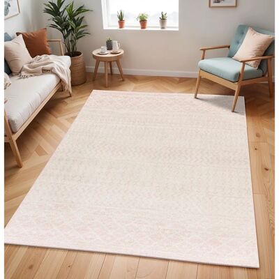 LIVABLISS Scandinavian Pink/Gray Rug - Interior LIVABLISS Scandinavian Pink/Gray Rug - Interior