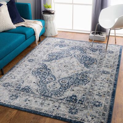 Surya Vintage Rug - Grey, Blue, 160x220cm - Indoor Surya Vintage Rug - Grey, Blue, 160x220cm - Indoor