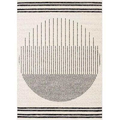 SURYA NAIROBI - Skandinavischer Teppich - Modernes Geometrisches Design - 130x170cm - Schwarz & Weiß SURYA NAIROBI - Skandinavischer Teppich - Modernes Geometrisches Design - 130x170cm - Schwarz & Weiß