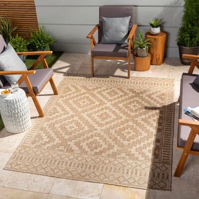 Surya - Außen/Innen Teppich Jutastil 200x275cm - Braun Beiget Surya - Außen/Innen Teppich Jutastil 200x275cm - Braun Beiget