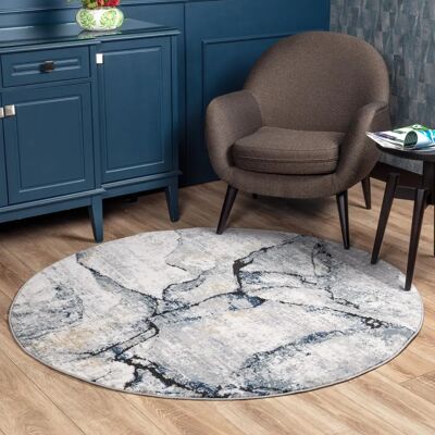 LIVABLISS - Runde Abstract-Teppich - Modernes Design 160cm LIVABLISS - Runde Abstract-Teppich - Modernes Design 160cm