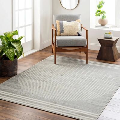 Tapis Scandinave SURYA Santiago Gris Foncé - 160x215cm Tapis Scandinave SURYA Santiago Gris Foncé - 160x215cm