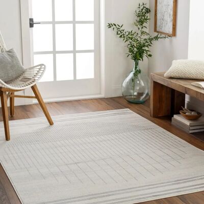 SURYA SANTIAGO Rug - Scandinavian Modern, White, 200x275cm SURYA SANTIAGO Rug - Scandinavian Modern, White, 200x275cm