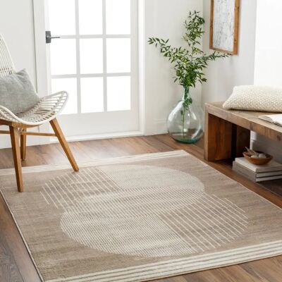 Surya Teppich für Flur - Kurzer Flor Skandinavisch Braun Beige 80x220 cm Surya Teppich für Flur - Kurzer Flor Skandinavisch Braun Beige 80x220 cm