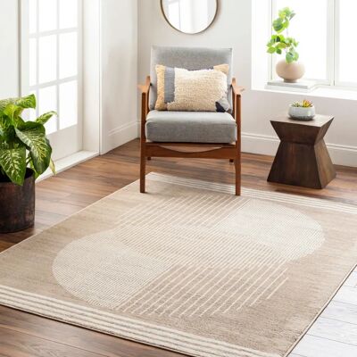 Surya Enso2 Braun Beige Skandinavischer Moderner Teppich - 160x215cm Surya Enso2 Braun Beige Skandinavischer Moderner Teppich - 160x215cm