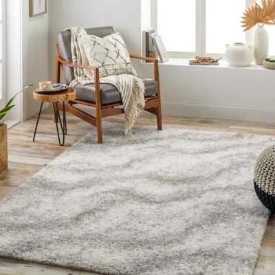 Surya Marina Shaggy 160x213cm Matta - Kräm och Grå - Inredning Surya Marina Shaggy 160x213cm Matta - Kräm och Grå - Inredning