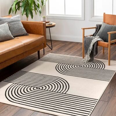 Surya DEHLI Skandinavischer moderner Teppich - 200x275cm, Weiß Surya DEHLI Skandinavischer moderner Teppich - 200x275cm, Weiß