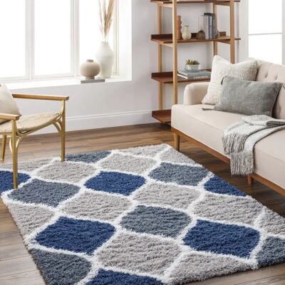 SURYA Sarajevo Navy Hochflor-Teppich - Teppich SURYA Sarajevo Navy Hochflor-Teppich - Teppich
