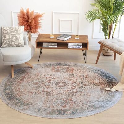 Surya Vivian - Waschbarer runder Orientteppich - 200cm Surya Vivian - Waschbarer runder Orientteppich - 200cm
