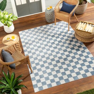 Surya Chelsea - Blau & Elfenbein Geometrischer Teppich - 213x160cm - Innen Surya Chelsea - Blau & Elfenbein Geometrischer Teppich - 213x160cm - Innen