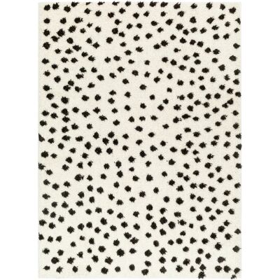 LIVABLISS Beige/Black Shaggy Rug - Rug LIVABLISS Beige/Black Shaggy Rug - Rug