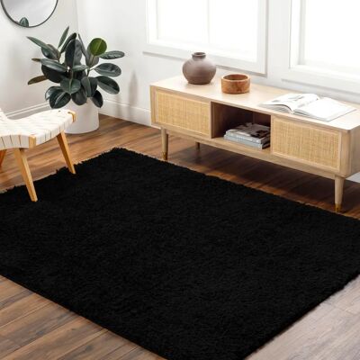 Surya Langfloriger Shaggy Teppich Schwarz 200x275 - Teppich Surya Langfloriger Shaggy Teppich Schwarz 200x275 - Teppich