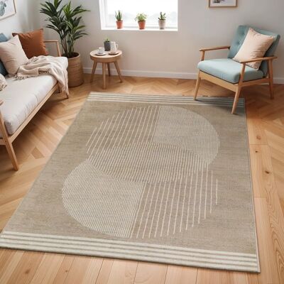 Surya Enso2 Beige Geometrischer Teppich - Skandinavischer Stil Surya Enso2 Beige Geometrischer Teppich - Skandinavischer Stil