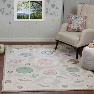 Surya Milky Way Child Carpet - Galaxy Pattern, 160x213 cm Surya Milky Way Child Carpet - Galaxy Pattern, 160x213 cm