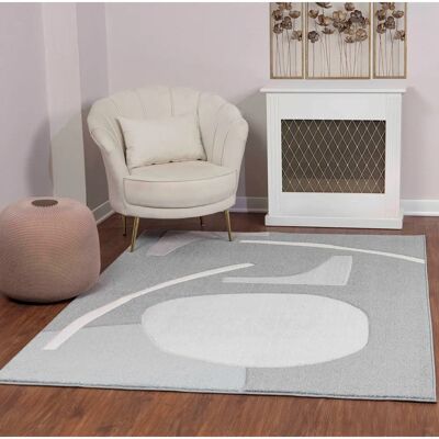 Tapis Moderne Géométrique Bleu et Gris - Style Hygge par Surya Tapis Moderne Géométrique Bleu et Gris - Style Hygge par Surya