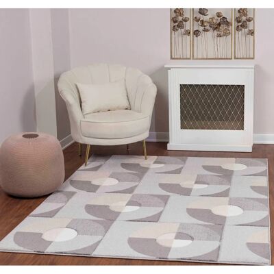 Surya Wendy Retro Geometric Rug - 120x170cm - Grey & Anthracite Surya Wendy Retro Geometric Rug - 120x170cm - Grey & Anthracite