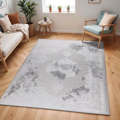 Surya Vintage Gray White Rug - 200x275cm - Carpet Surya Vintage Gray White Rug - 200x275cm - Carpet