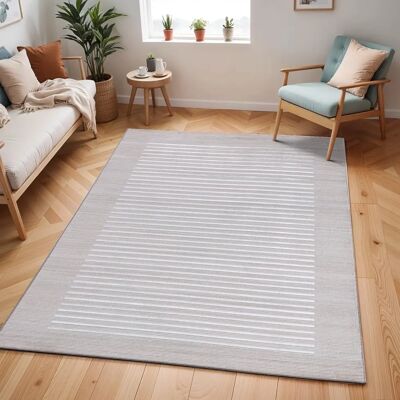 Kaysa 200 x 275 cm Beige - Scandinavian Geometric Rug - Carpet Kaysa 200 x 275 cm Beige - Scandinavian Geometric Rug - Carpet