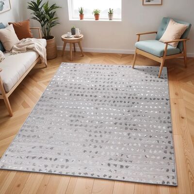Surya Valkiria Geometric Scandinavian Rug - 200x275cm - Beige & White Surya Valkiria Geometric Scandinavian Rug - 200x275cm - Beige & White