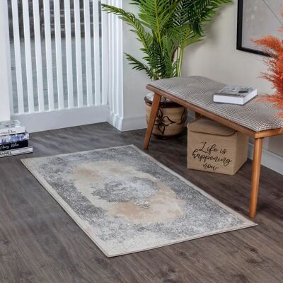Tapis Vintage Beige et Blanc Oriental Surya 80x150cm Tapis Vintage Beige et Blanc Oriental Surya 80x150cm