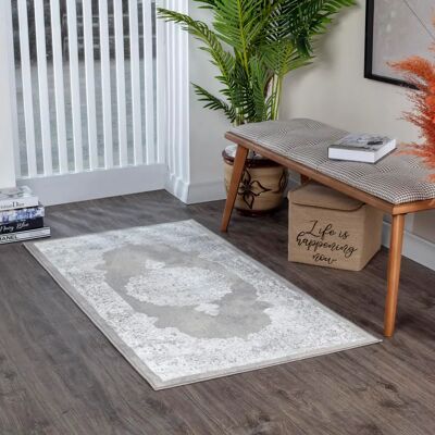 Tapis Vintage Surya Defne - Gris - 80x150cm - Intérieur Tapis Vintage Surya Defne - Gris - 80x150cm - Intérieur