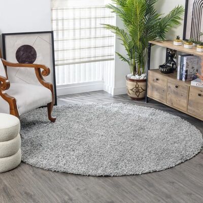 SURYA LILLY - Tapis Shaggy Gris 160cm - Décoration Intérieure SURYA LILLY - Tapis Shaggy Gris 160cm - Décoration Intérieure