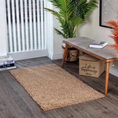 Tapis Beige SURYA BORACAY - Fibres Pelucheuses - 80x150cm Tapis Beige SURYA BORACAY - Fibres Pelucheuses - 80x150cm