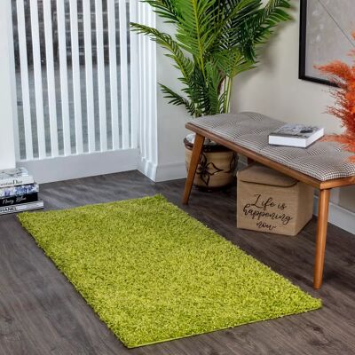 Tapis Shaggy Vert Surya 160x220cm - Doux et Durable Tapis Shaggy Vert Surya 160x220cm - Doux et Durable