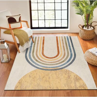 Surya - MultiColor Foldable Scandinavian Modern Washable Rug - 120x170cm Surya - MultiColor Foldable Scandinavian Modern Washable Rug - 120x170cm