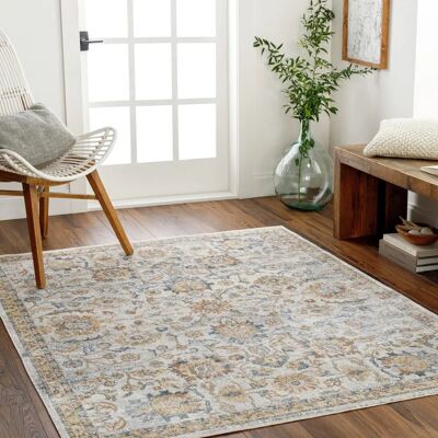 Surya - Waschbarer Vintage Grau und Gold Teppich - Indoor-Teppich Surya - Waschbarer Vintage Grau und Gold Teppich - Indoor-Teppich