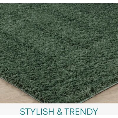 Surya - Eleganter Grüner Shaggy-Teppich 120x180cm - Teppich Surya - Eleganter Grüner Shaggy-Teppich 120x180cm - Teppich