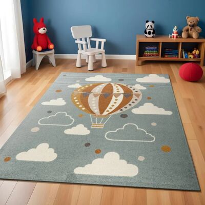 Surya Modell MONTY Bunte und Blaue Kinderteppich - Teppich Surya Modell MONTY Bunte und Blaue Kinderteppich - Teppich