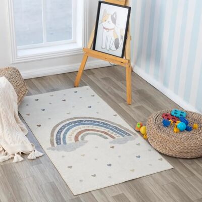 Surya - Bunte Kinderteppich - 80x150cm - Innenbereich Surya - Bunte Kinderteppich - 80x150cm - Innenbereich