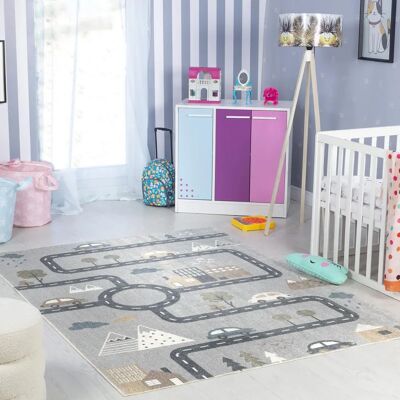 Surya - Kids washable rug VROOMVILLE - Car theme - 160x213cm Surya - Kids washable rug VROOMVILLE - Car theme - 160x213cm