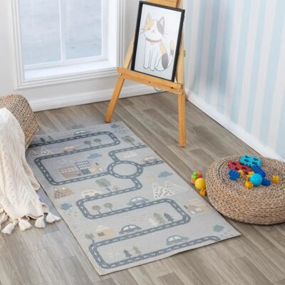 Surya - Kids washable rug VROOMVILLE - 80x150cm - Carpet Surya - Kids washable rug VROOMVILLE - 80x150cm - Carpet