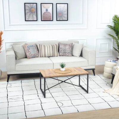 LIVABLISS INCHON White Rug - Modern Boho Skandi Design LIVABLISS INCHON White Rug - Modern Boho Skandi Design