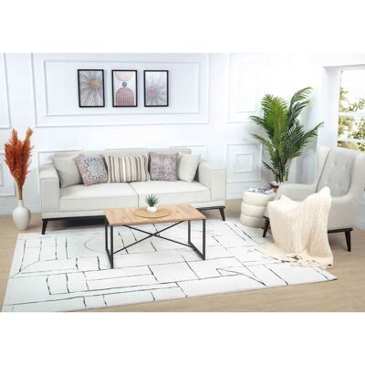 Surya Moderne Witte Vloerkleed - 160x213cm, 14mm, Scandinavisch Design Surya Moderne Witte Vloerkleed - 160x213cm, 14mm, Scandinavisch Design