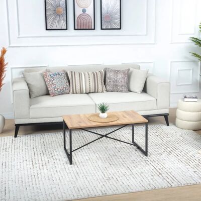 LIVABLISS CAGLIARI White Modern Boho Carpet - Carpet LIVABLISS CAGLIARI White Modern Boho Carpet - Carpet