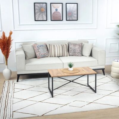 Surya Hannah 200x275cm Geometrischer Berber-Teppich - OEKO-TEX 100 Surya Hannah 200x275cm Geometrischer Berber-Teppich - OEKO-TEX 100