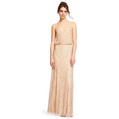 Adrianna Papell Ärmelloses Perlenballkleid - Abendkleid Adrianna Papell Ärmelloses Perlenballkleid - Abendkleid