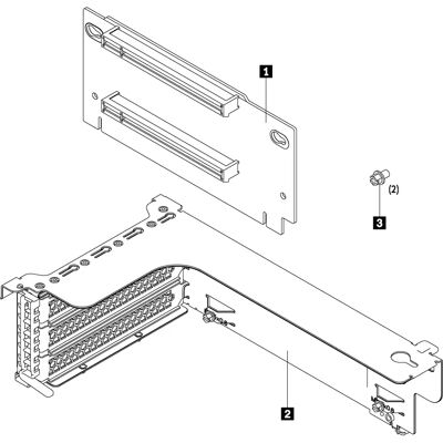 Lenovo ThinkSystem SR550 SR590 SR650 Riser-Set - PCIe Erweiterung Lenovo ThinkSystem SR550 SR590 SR650 Riser-Set - PCIe Erweiterung