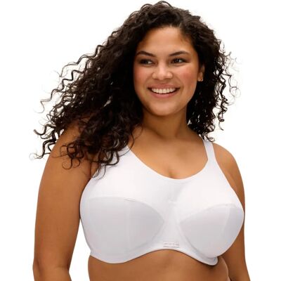 Elomi Energise White Sports Bra - Full Cup Support - 32J Elomi Energise White Sports Bra - Full Cup Support - 32J