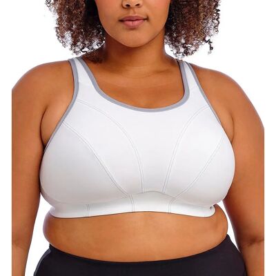 Goddess GD6910 White Sports Bra - Non-wired, Moisture-wicking, Supportive Goddess GD6910 White Sports Bra - Non-wired, Moisture-wicking, Supportive