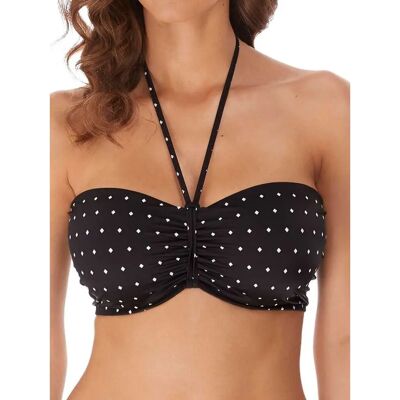 Freya Cove Bandeau Bikini Top effen zwart Freya Cove Bandeau Bikini Top effen zwart